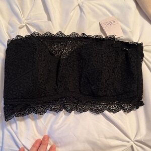 Auden Elegant Black Lace Bandeau Bra